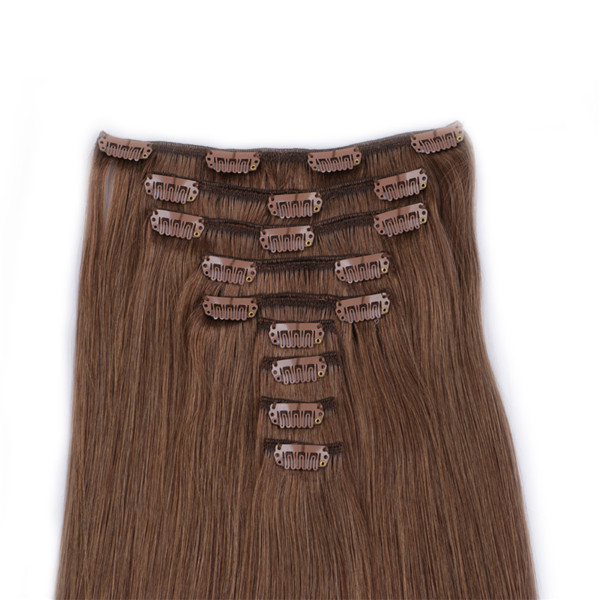 High Quality clip in hair extensions 100 human hair YL059